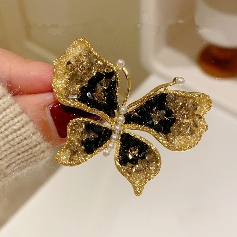 Women Jewelry Accessories For Black Dress - Broches de mariposa negros para mujer,