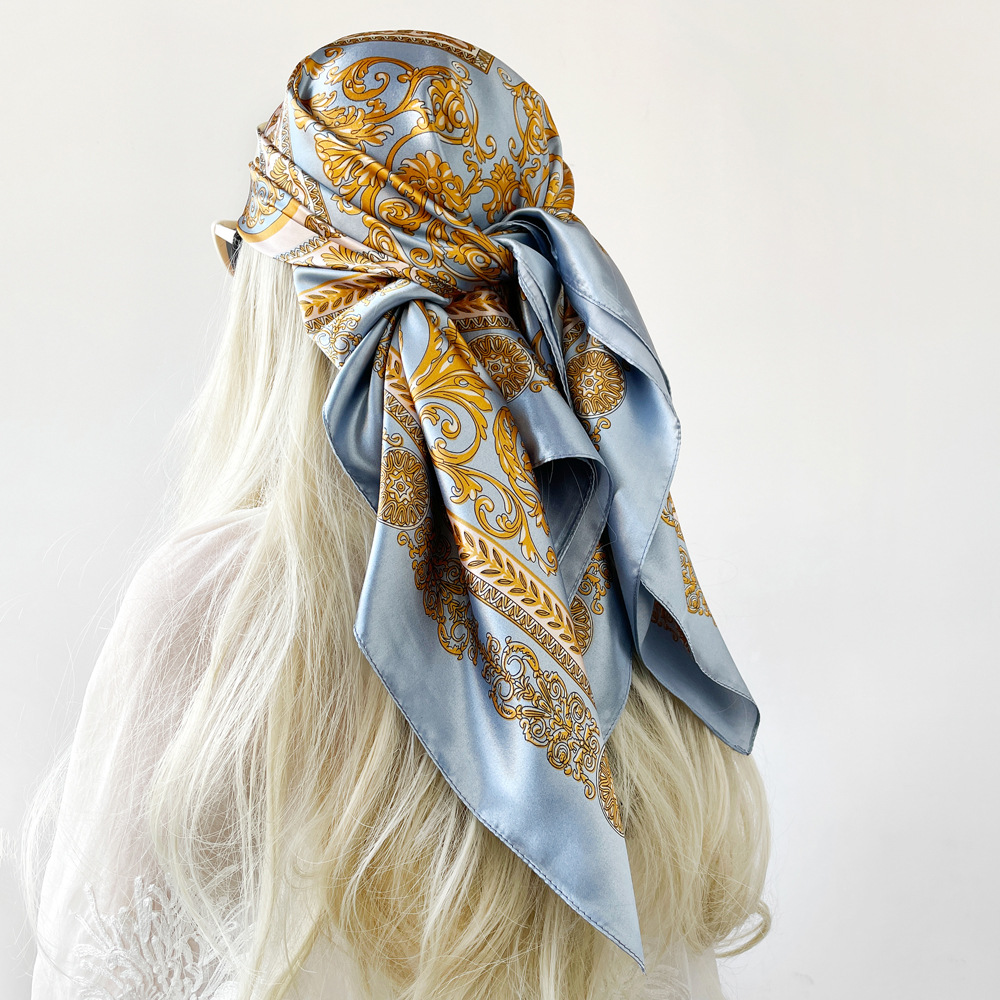 Pañuelo cuadrado de satén de s - Silk Scarf Square reseña y precio