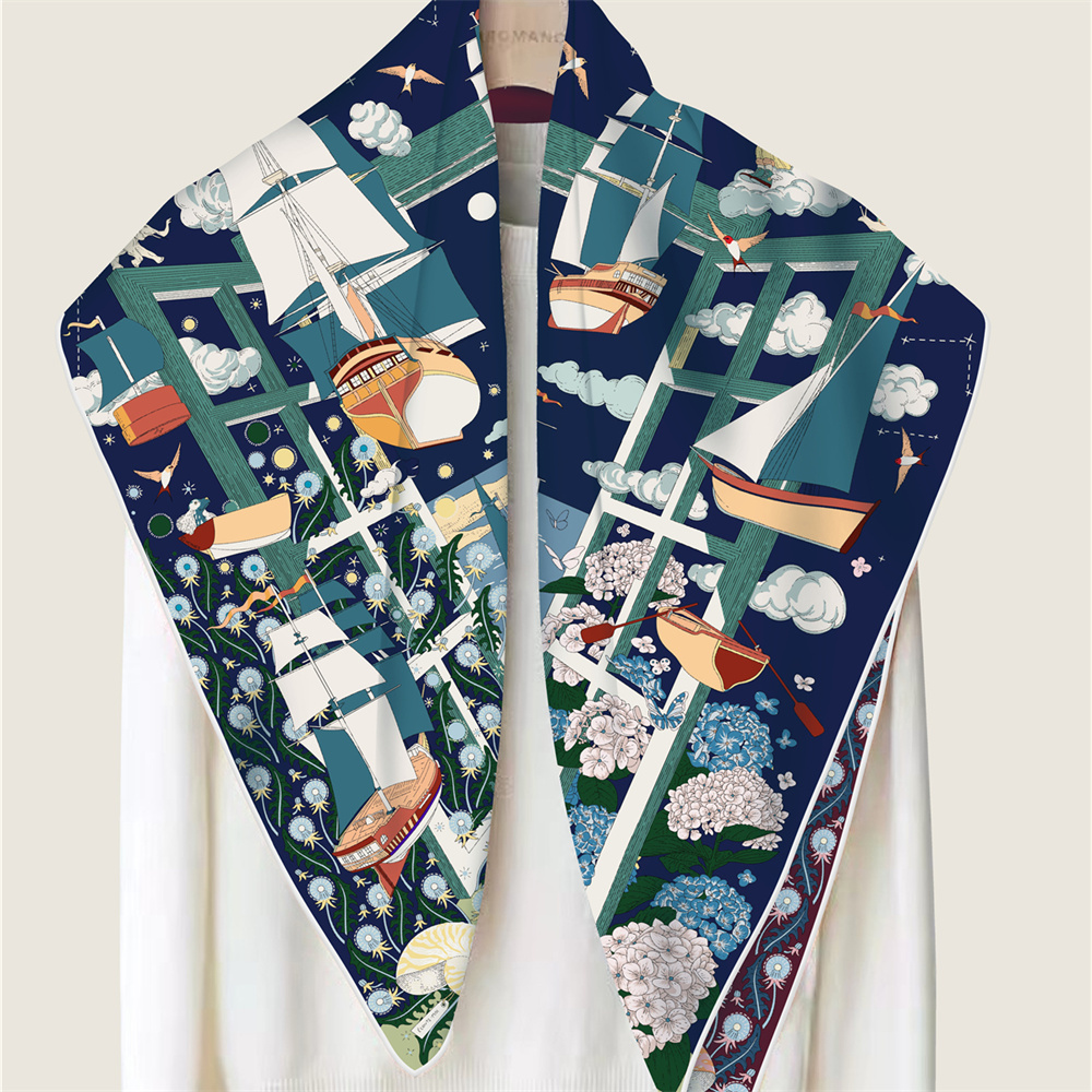 Pañuelos de seda de 90 cm de m - Silk Scarf Square reseña y precio