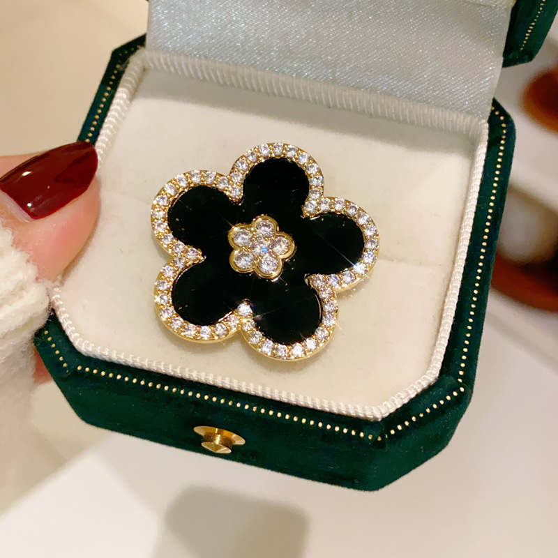 Broches de flores negras para  - Women Jewelry Accessories For Black Dress reseña y precio