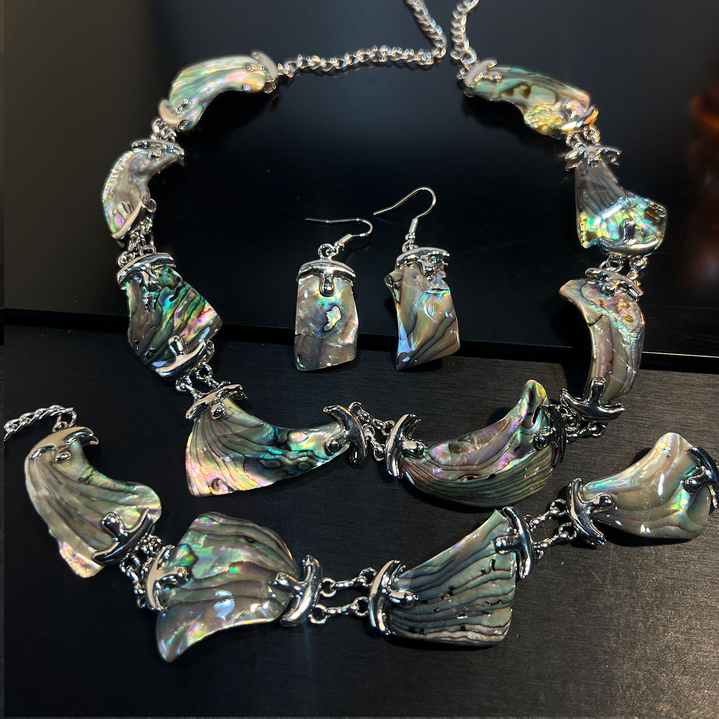 Conjunto de joyería abulón bla - Women Jewelry Accessories For Black Dress reseña y precio