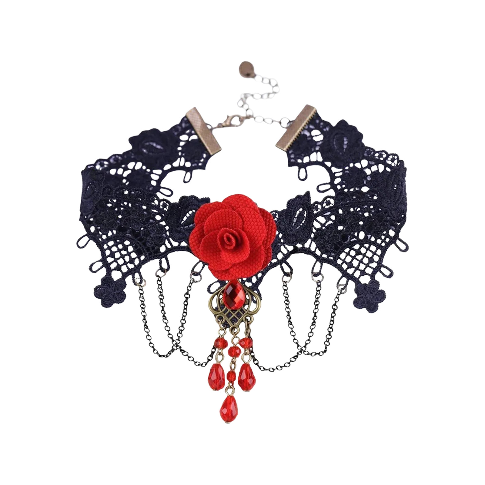 Collar Gótico de Encaje Negro  - Women Jewelry Accessories For Black Dress reseña y precio