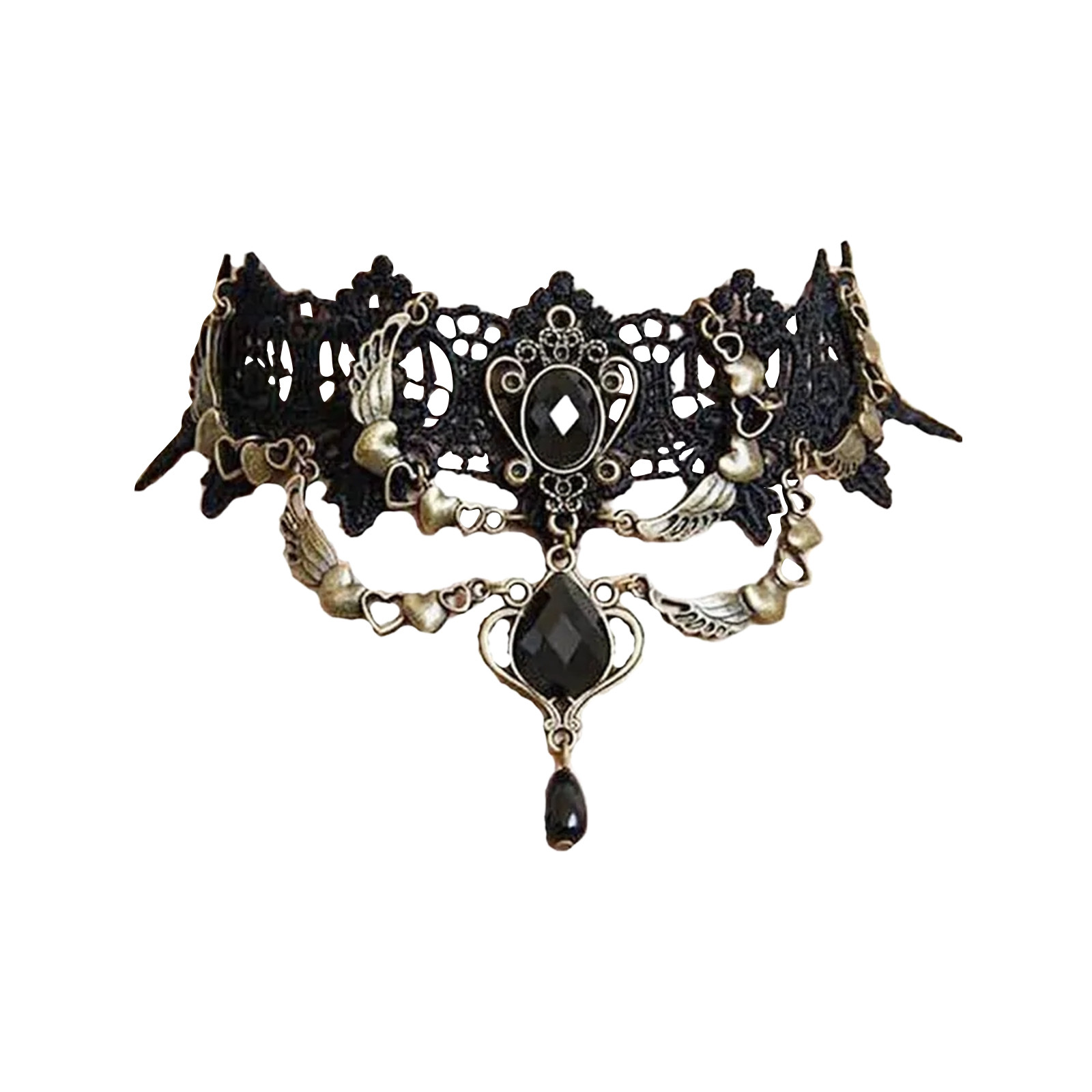 Collar Gótico de Encaje Negro  - Women Jewelry Accessories For Black Dress reseña y precio