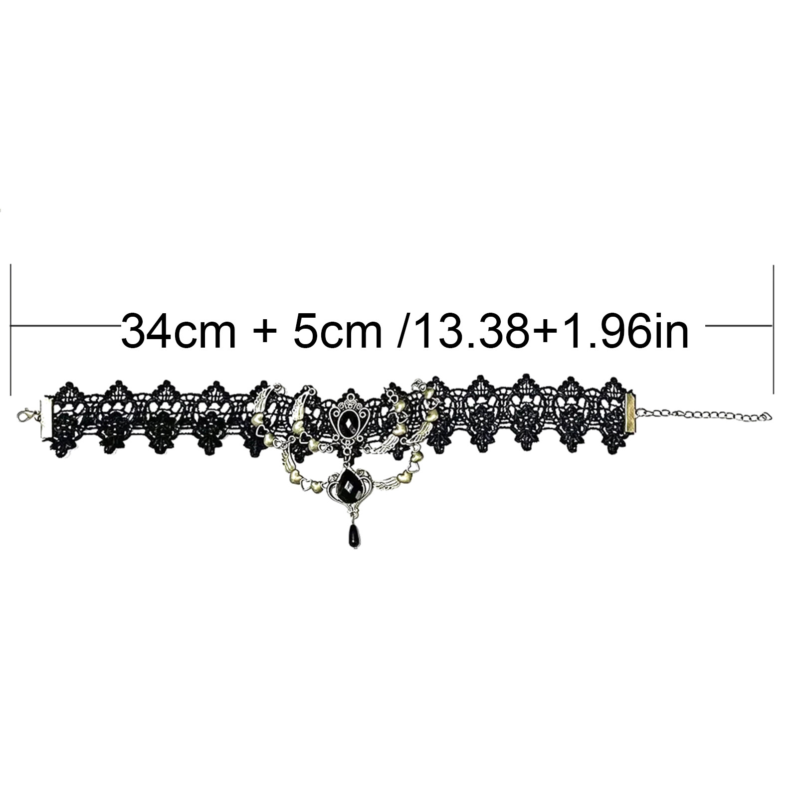 Collar Gótico de Encaje Negro  - Women Jewelry Accessories For Black Dress reseña y precio