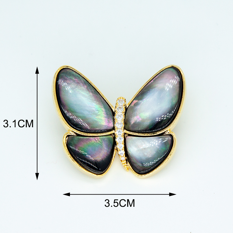 Broche de mariposa de concha N - Women Jewelry Accessories For Black Dress reseña y precio