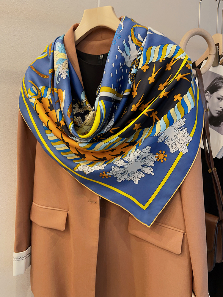 Bufandas grandes de seda de mo - Silk Scarf Square reseña y precio